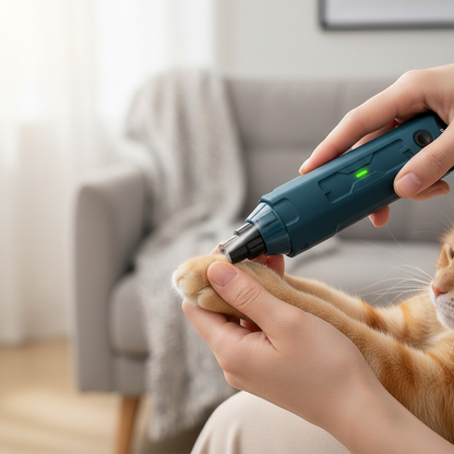 Cortauñas en uso con gato